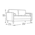 thumbnail image 7 of LifeStyle Solutions Jareth Loveseat in Navy Blue Fabric Upholstery, 7 of 7