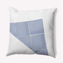 Simply Daisy 18-inch Square Triangles & Squares Polyester Throw Pillow, Navy Qty 1