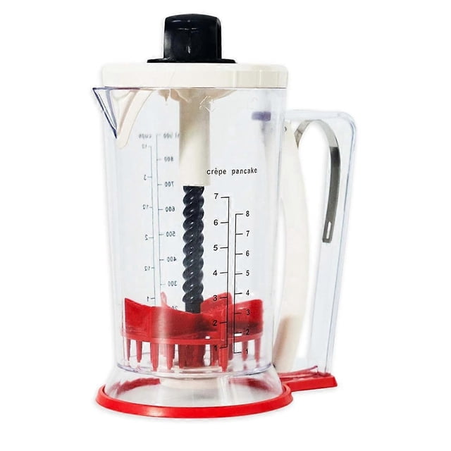 Batteur et Distributeur - Distributeur de Pâte à Crêpes - Distributeur de Crêpes - Distributeur de Pâte avec Poignée à Presser - 900Ml