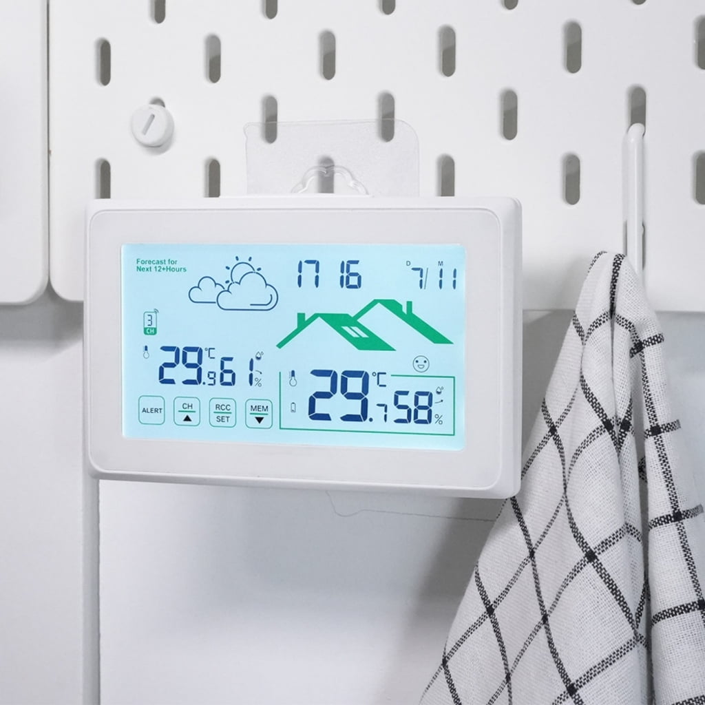 Programmable Intelligent Touch Display Temperature Humidity Monitor With Low Battery Warning & Historical Data Tracking