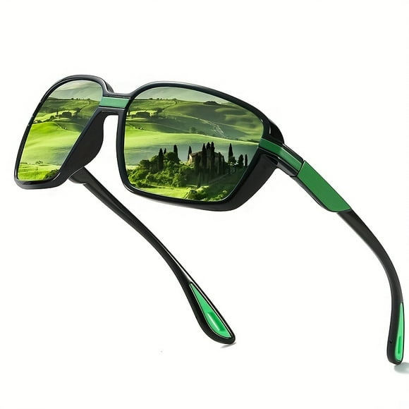 1pc Square Riding Sports Style Men's Polarized Sunglasses, Driver Driving Fishing Sunglasses