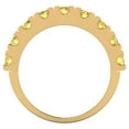 thumbnail image 5 of 1.53 ctw Wedding Band for Women - 14K Yellow Gold Natural Citrine Stackable Eternity Ring, 5 of 6