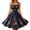 Dark Blue, variant on HBYJLZYG Women's Dirndl Dress, Sleeveless Square Neck Midi A-Line Dress with Bavarian Floral Embroidery and Apron, Traditional German Oktoberfest Costume for Carnival Party