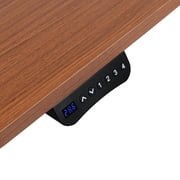 Flash Furniture Tanner Electric Height Adjustable Standing Desk - Table Top 48 Wide - 24 Deep (Mahogany)