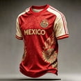 thumbnail image 5 of Zimjoy 2026 Men's Mexico Soccer T-Shirt World Soccer Game National Team 2D Graphic Crew Neck Short Sleeve Tee Red 4XL, 5 of 6