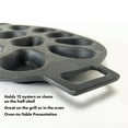 thumbnail image 6 of Bayou Classic Cast Iron Shellfish Shaped Oyster Grill Pan for 12 Clams, 6 of 11