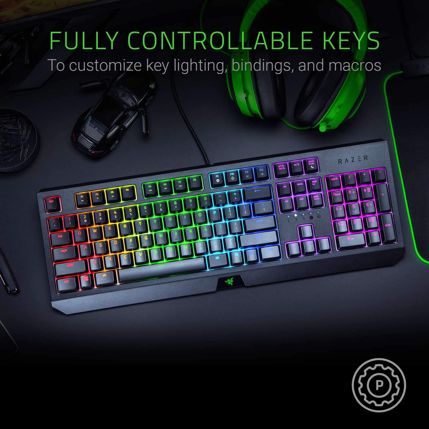 Razer BlackWidow - Mechanical Gaming Keyboard - US Layout (Green Switch) - image 3 of 8