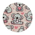 thumbnail image 2 of PIKWEEK  Cute Cartoon Koala and Hearts Round Tablecloth, Fitted Round Table Cloth with Elastic Edge Wipeable Table Protector for Indoor Outdoor Party Picnic, 2 of 7