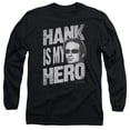 thumbnail image 2 of Californication Hank Is My Hero Long Sleeve Adult 18/1 T-Shirt Black, 2 of 2