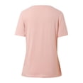 thumbnail image 4 of Women's Casual Fashion Solid Color Crew Neck Short Sleeve Pullover T Shirt For Casual Occasions, 4 of 8