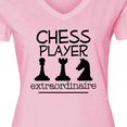 thumbnail image 4 of Inktastic Chess Player Game Gifts Women's V-Neck T-Shirt, 4 of 5