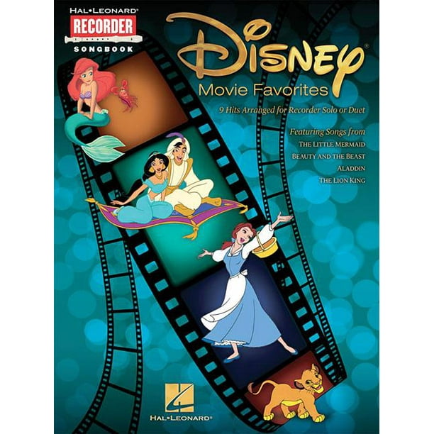 Hal Leonard Recorder Songbook Disney Movie Favorites 9 Hits Arranged