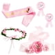 thumbnail image 1 of Kit de fajas de maternidad Xinnun, 5 unidades, corona de flores, color rosa, para baby shower, 1 of 7
