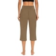 thumbnail image 7 of JJHGVB capris pants Knee Length Capri Pants gaucho pants for women Casual Loose Pants Drawstring Pants pedal pushers for women capri lounge pants Lounge Slacks Preppy Lounge Pant Khaki 4XL, 7 of 7