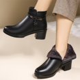 thumbnail image 5 of NOKIO Women's Dress B𝗈𝗈𝑡𝑠 Comfortable S𝗅ip On Walking Shoes Elegant So𝗅id Color Work B𝗈𝗈𝑡𝑠 with Metal Decor, Business Work Daliy Casual Shoes Fall Winter Short B𝗈𝗈𝑡𝑠, 5 of 5