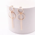 thumbnail image 2 of Fashion Simple Punk Earrings Gold Silver Color Tassel Long Section Size Circle Pendant For Ladies Gifts, 2 of 5