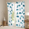 thumbnail image 3 of Manfei Jungle Wildlife Bear Black Out Curtains,Country Farmhouse Lodge Curtains Pack of 2 (42x63 Each),White Cyan Bedroom Curtains For Kids,Breathable Home Decor, 3 of 6