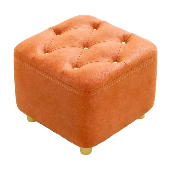 Taburete otomano reposapiés Muebles creativos Silla antideslizante Reposapiés pequeño naranja