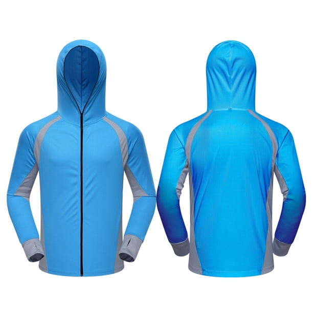 Ropa De Protección Solar Ropa anti-UV Ropa de pescador transpirable para trabajos de césped en el jardín (L azul) Tmvgtek Para Estrenar