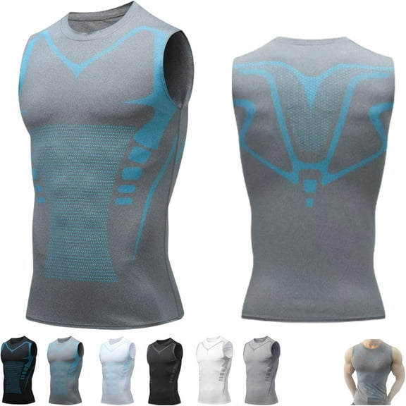 2026 New V Boost Shape Wear Shirt Men, Version Ionic Sleeveless Compression Shirts