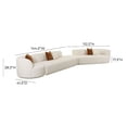 thumbnail image 4 of Fickle Cream Boucle 4-Piece Modular RAF Sectional, 4 of 9