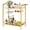 Gold, variant on Bar Cart,Home Bar Serving Cart with Storage Shelves, 2 Tier Rolling Beverage Cart with Wheels, Modern Flowing Gold Wine Cart with Wine Rack and Glass Holder for Kitchen, Dinning Room,Living Room
