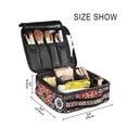thumbnail image 3 of FORMRS Travel Makeup Bag Large Capacity Train Case Cosmetic Organizer with Adjustable Dividers, Colorful Floral Pattern, 3 of 8