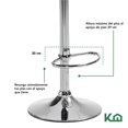 thumbnail image 4 of Banco Silla De Comedor Giratorio Respaldo Set 2pzs Cafeteria negro 1, 4 of 7