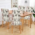 thumbnail image 2 of Yayeee 2 Pack Dining Chair Covers Stretch Parson Chairs Slipcovers Seat Protector, Beige Deer, 2 of 6