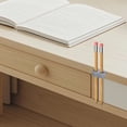 thumbnail image 6 of Adhesive Silicone Pen Holder for Desk, 2 Slots Pencil Holder, 1.5×0.9 Inch Marker Clip, Sticky Pen Holder for Clipboard Office, Rugged Grip Pencil Holder, Study Essentials, 1Pc,Grey, 6 of 8