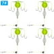 thumbnail image 1 of 4pcs 4 Gancho Pesca Cebo Primavera Jaula Anti Buting Tacleadas (tamaño 7), 1 of 9