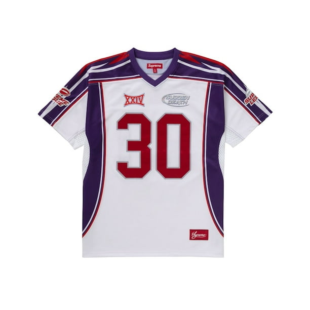 Supreme Men's Sudden Death Football Jersey White, from