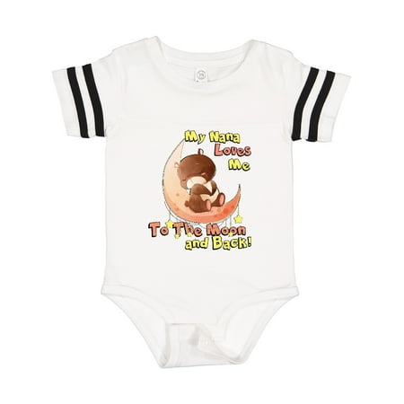 

Inktastic My Nana Loves Me to the Moon and Back Gift Baby Boy or Baby Girl Bodysuit
