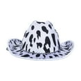 thumbnail image 3 of Cow Pattern Hat Unisex Sun Hats Cowboy Breathable Western Performance Cowgirl Hat for Performance Holiday, 3 of 9