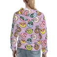 thumbnail image 7 of Kdxio Cartoon Donuts Print Womens Oversized Hoodies Sweatshirts Hooded Pullover Tops Sweaters Casual-X-Large, 7 of 7