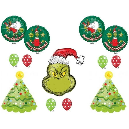 How The Grinch Stole Christmas Party Balloons Birthday Decorations