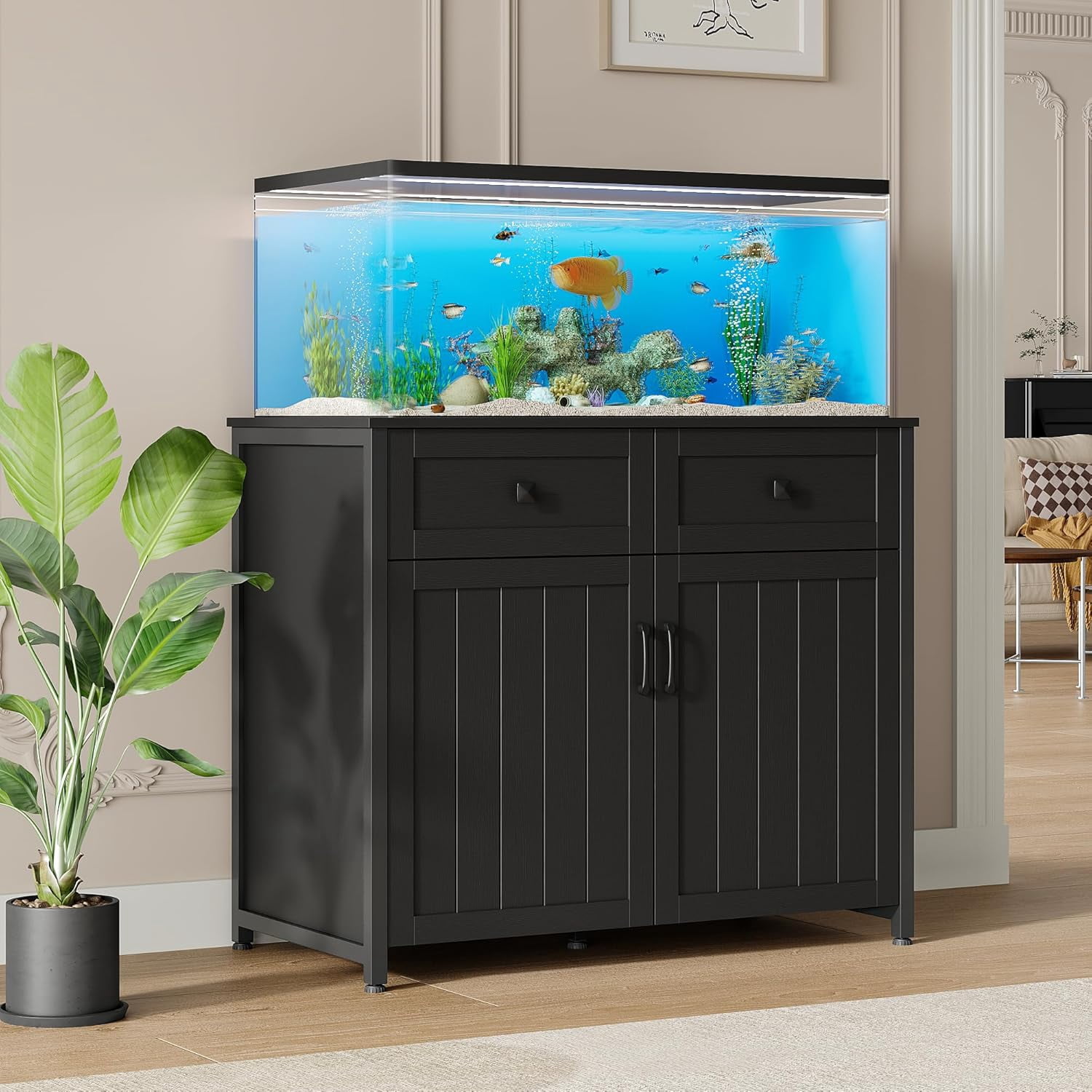 Aquarium Stand for 40-50 Gallon Fish Tank Heavy Duty Metal with
