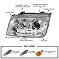 thumbnail image 3 of Spec-D Tuning LED Chrome Housing Clear Lens Projector Headlights Compatible with 1999-2004 VW Jetta/Bora Mk4, Left + Right Pair Headlamps Assembly, 3 of 7