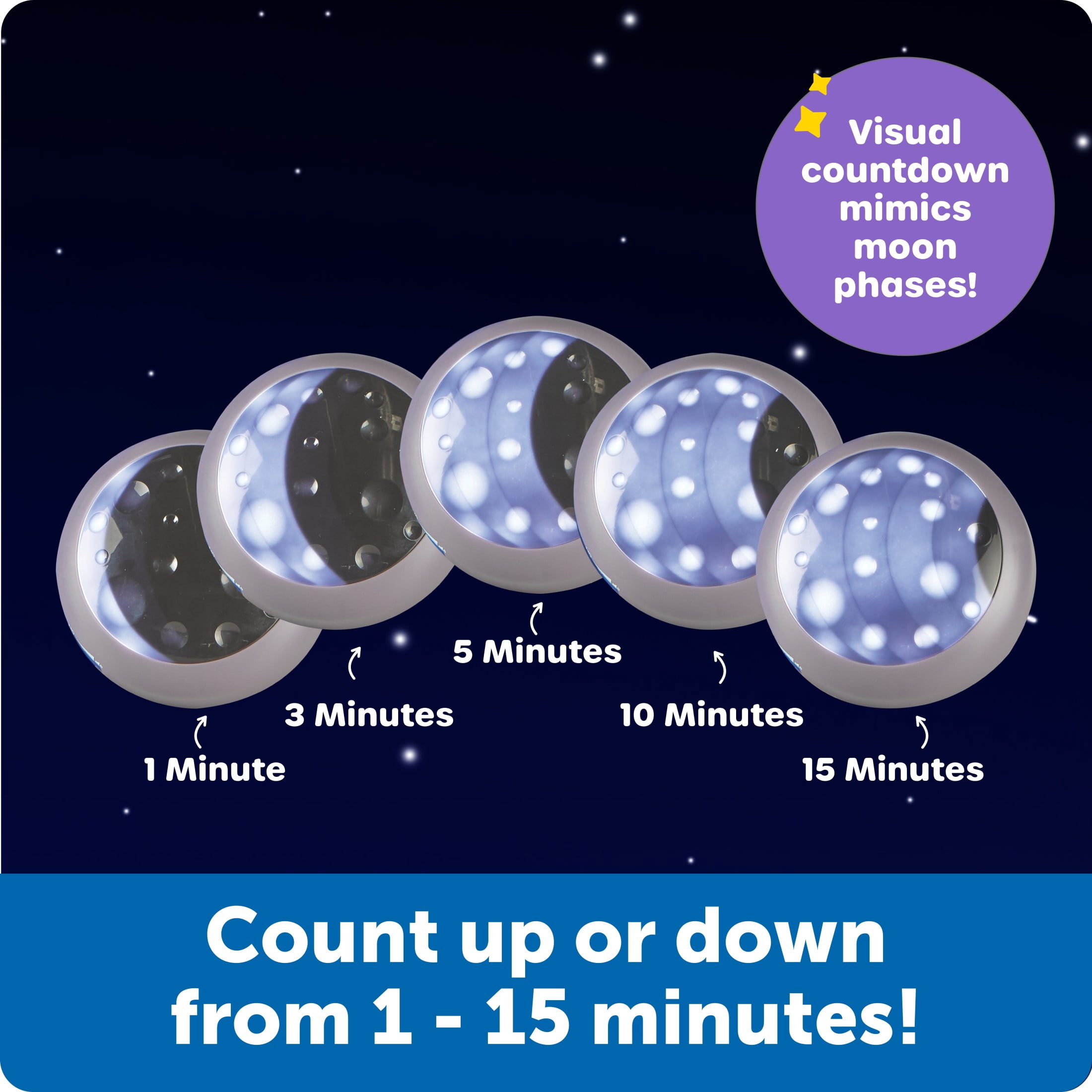 Learning Resources Bedtime Routines  Visual Timer for Kids, Night Light, Ages 3+