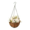 thumbnail image 3 of Corona de cesta de flores para puerta delantera, corona de primavera, señal de bienvenida de , colgador de puerta de flores de seda, corona, 3 of 9