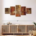 thumbnail image 3 of Elephant Stock Sunset Street Crop Wall Art - Horizontal Multi Panel Canvas - Hallway Wall Decor - Abstract Multi Panel - Orange And Brown Decor By Silvia Vassileva - 55" x 24", 3 of 8