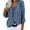 1Blue, variant on Womens Button Down Shirt Long Sleeve V Neck Dress Shirts Casual Loose Roll Up Work Blouse Tops Button Down Shirts for Women Long Sleeve Office Slim Fit Blouses Casual Business Silk Tops with Pocket