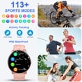 thumbnail image 5 of Smart Watch for Women Android iphone, 1.39" Touchsreen Fitness Tracker with AI Q&A, Bluetooth Calls, 110+ Sport Modes, IPX8 Waterproof, Gift Idea, Pink, 5 of 7