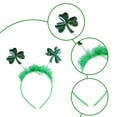 thumbnail image 4 of Uuowzo St.Patrick's Day Headbands, Green Shamrock Clover Hats Headband, Saint Patricks Day Irish Headwear Costume Accessories Top Hat Head Band Party Favors for Women Men, 4 of 5