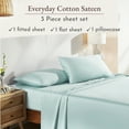 thumbnail image 4 of California Design Den, 100% Cotton, 3-Piece Twin XL Sheet Set, Seafoam, 4 of 9