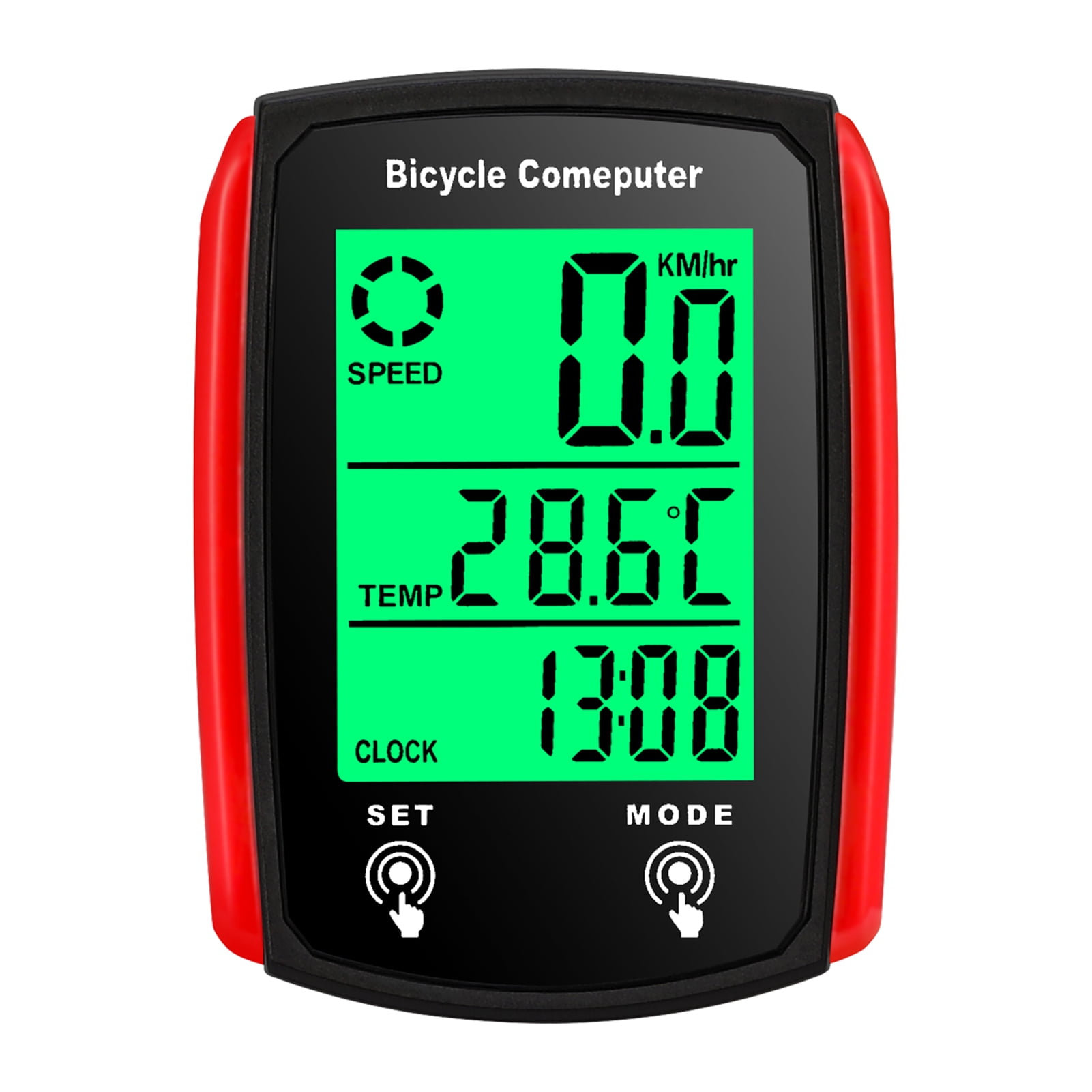 FlyFlise Wired Bike Computer 19 Functions Touch Bike Speedometer Odometer Waterproof Bicycle Computer with Backlight Walmart