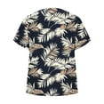 thumbnail image 5 of Cloaraye T Shirts for Women Summer V Neck Short Sleeve Shirts Fashion Floral Printed Tunic Top Springs Beach Vacation Clothes, 5 of 6