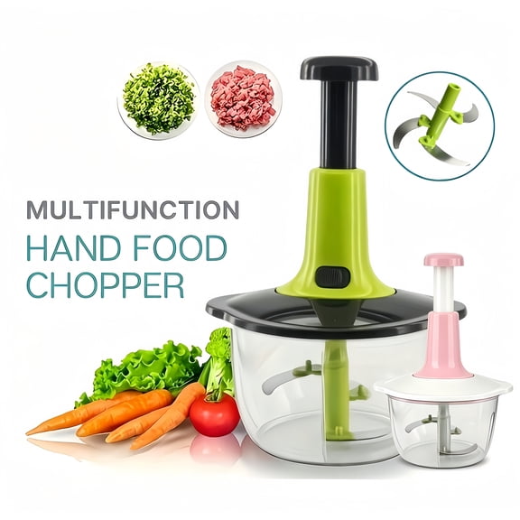 Press multifunctional food processor Garlic Chopper, Stainless Steel Manual Garlic Masher, Handheld Type Crusher, Labor Saving Kitchen Food Chopper Gadget for Ginger Chili Onion Salad