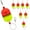 ‎2In Yellow and red, variant on THKFISH Fishing Slip Bobbers,EVA Foam Popping Floats Weighted,Oval Integral,Slip Bobbers Floats for Freshwater and Saltwater Inshore,8PCS