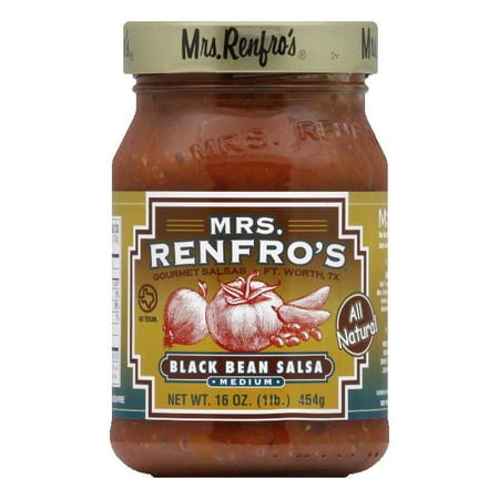 Mrs. Renfro's Salsa Black Bean, 16 OZ (Pack of 6) (Best Black Bean Salsa)